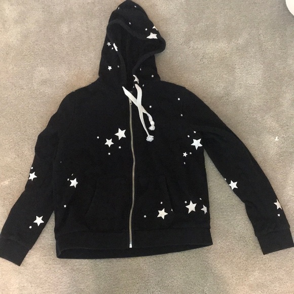 KATIEJNYC Black Star Hoodie- Large - Picture 1 of 4